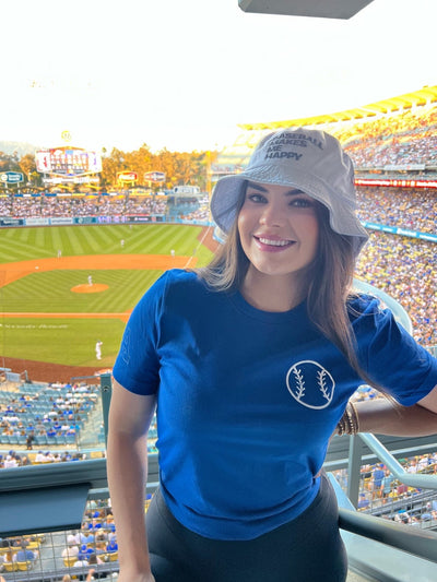 LA Dodgers Chelsea Freeman Black Crop Tank LA Logo